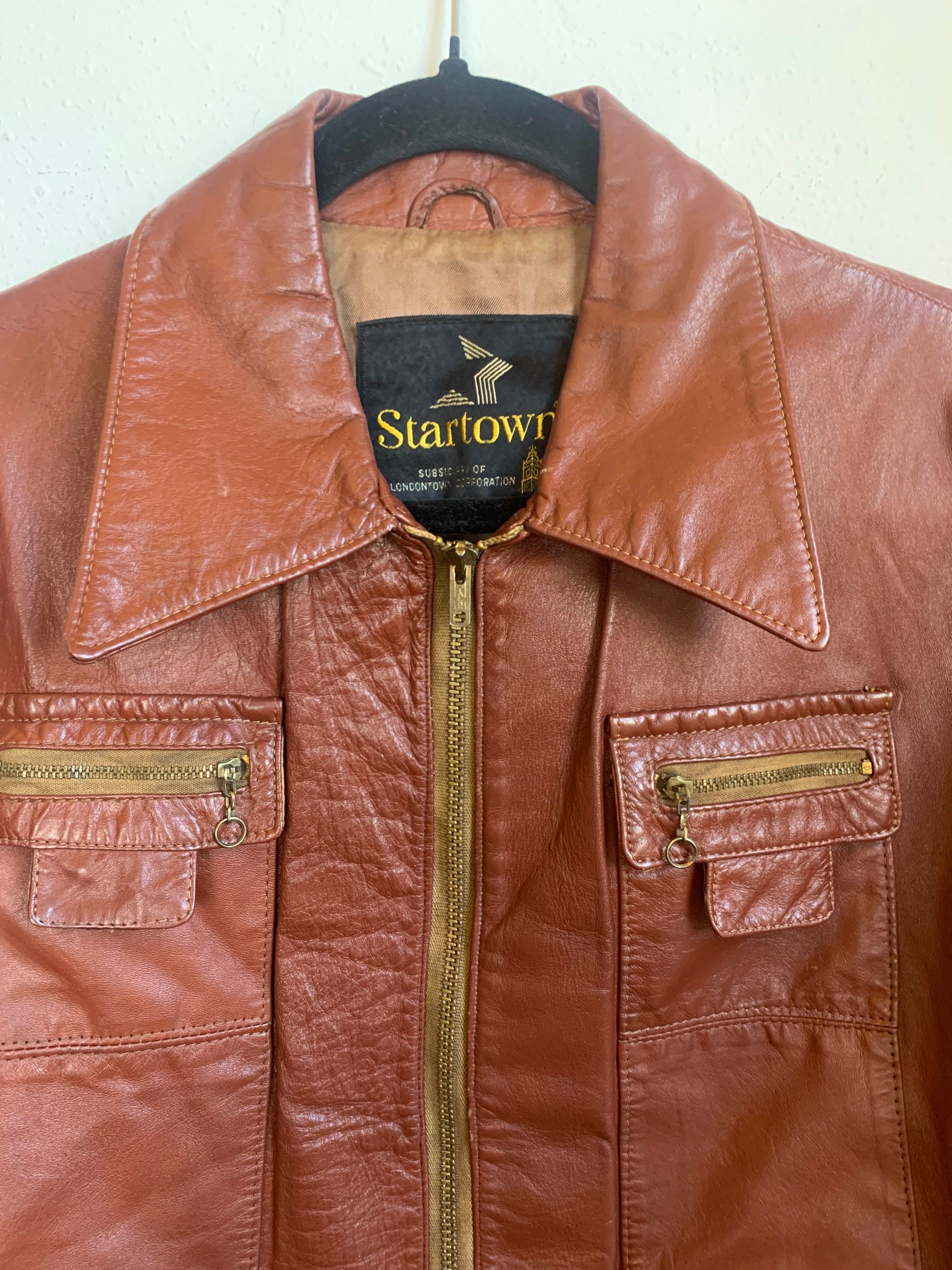 Vintage Leather Jacket by Startown Size 40 - Etsy Vintage Leather Jacket by Startown Size 40 - Etsy