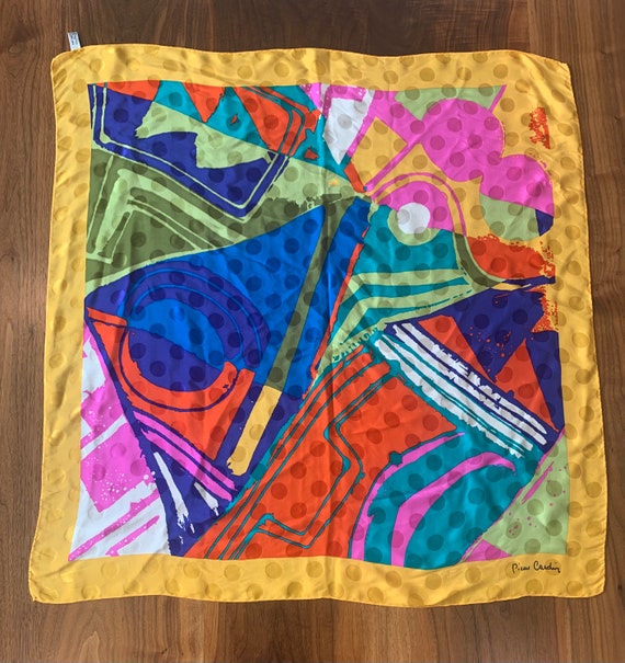 Pierre Cardin Silk Scarf Vintage Pierre Cardin Silk Scarf, Pierre Cardin Square Scarf  main image 3