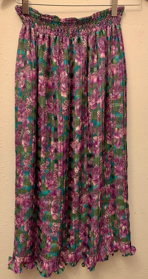 Diane Freis Original Skirt Rose Print