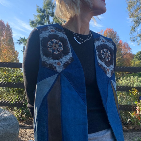 Vintage Handmade Denim Vest