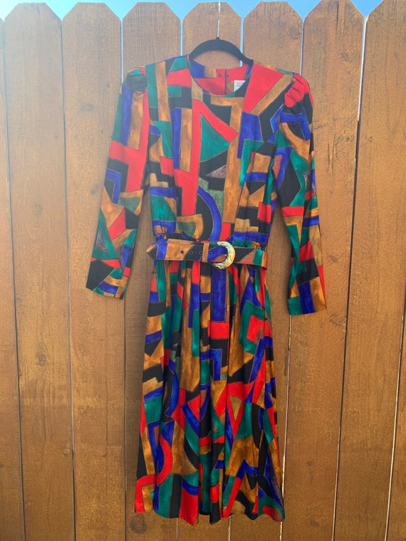 Vintage Jessica Howard Abstract Dress~Size 4