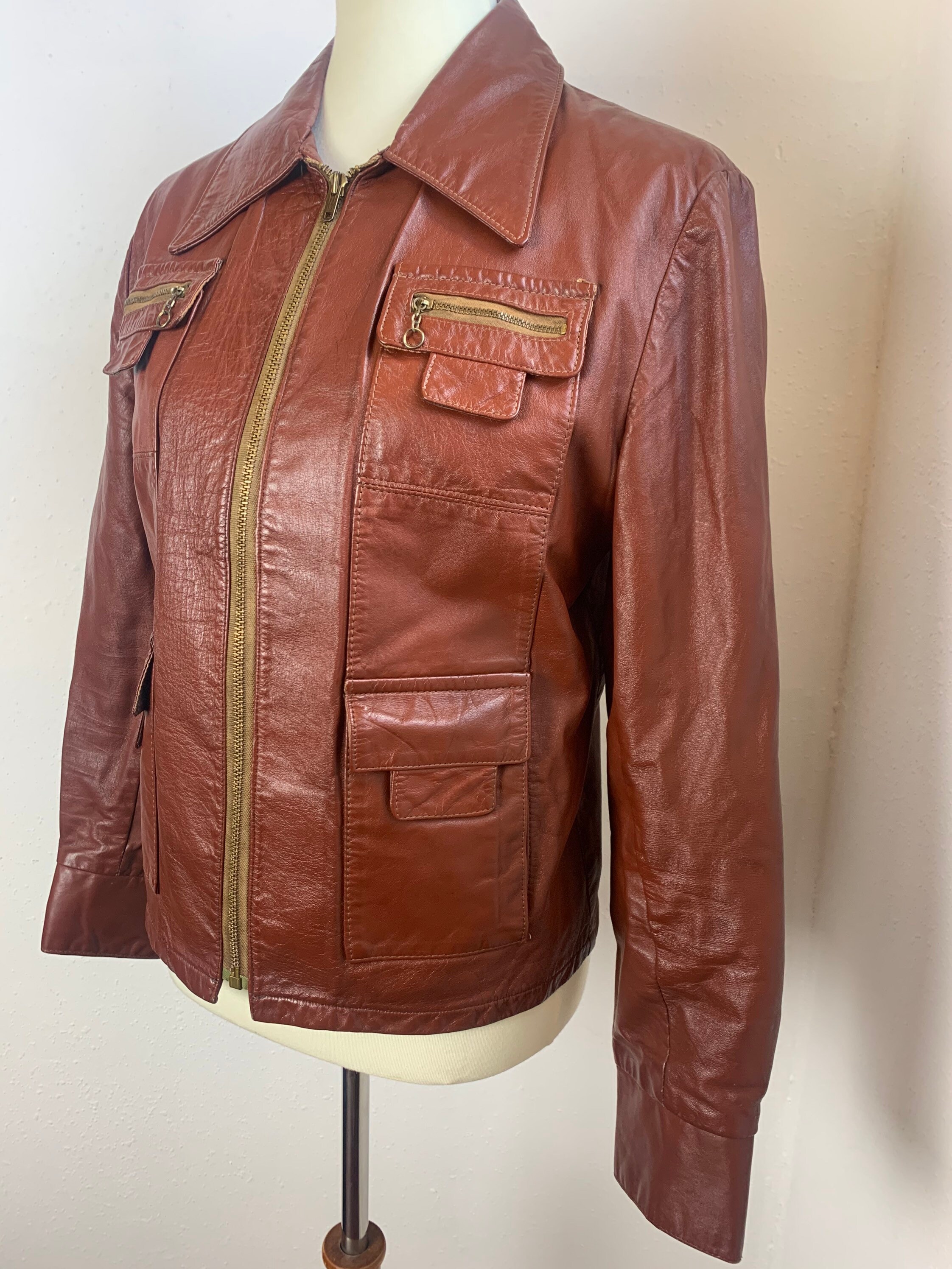 Vintage Leather Jacket by Startown Size 40 - Etsy Vintage Leather Jacket by Startown Size 40 - Etsy