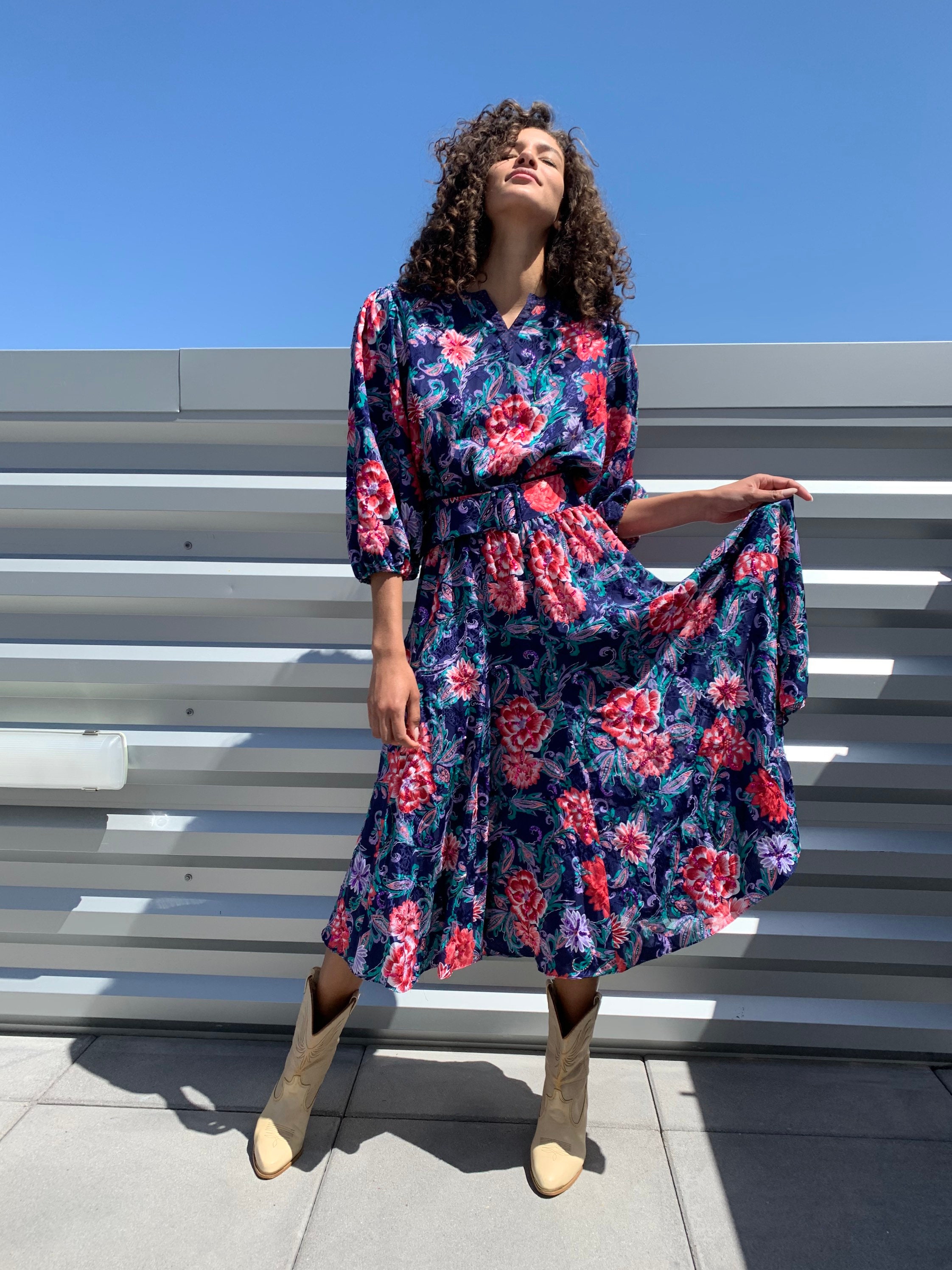 70s 80s jeanne marc dress ワンピース アウトレットセール格安