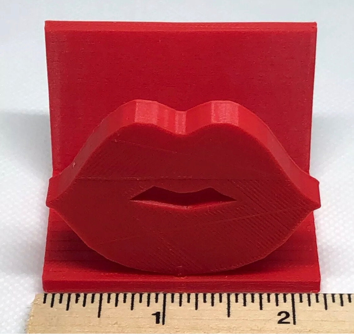 3D Printed Red Lips Business Card Holder Very Unique and a Etsy Canada
