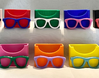 Verticale 3D-geprinte vierkante visitekaartjeshouder! Opticien, optometrist, opticien, COA. 12 kleuren om uit te kiezen!