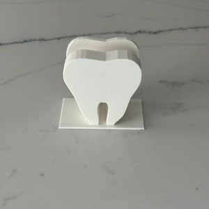 Porte-cartes de visite ou porte-notes « Dent » imprimé en 3D ! Dentiste, hygiéniste dentaire, fée des dents, orthodontie, assistante, réception !