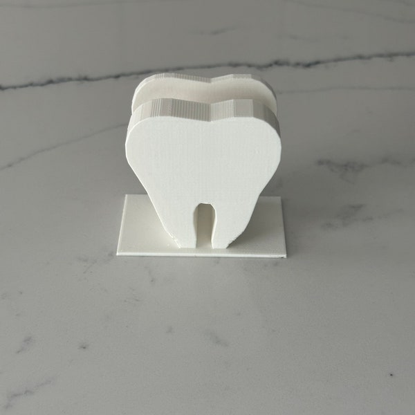 3D Printed "Tooth" Business Card Holder! Dentist Dental Hygienist Tooth Fairy Orthodontics