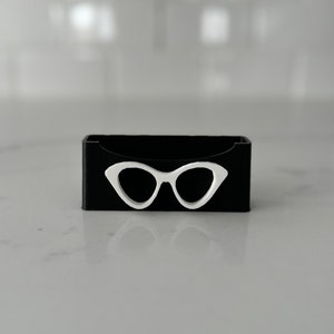 3D-geprinte Cat Eye horizontale visitekaartjeshouder! Opticien Optometrist Optiek Mode- of post-it-houder!