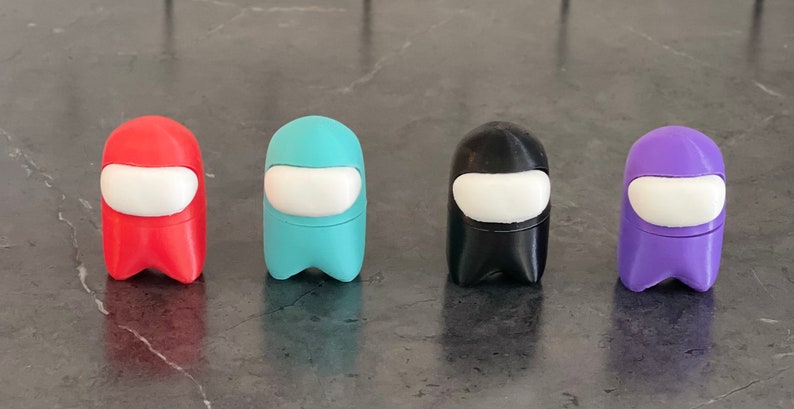 3D printed Among Us figurine Made to order in 11 colors to choose from image 3