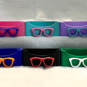 3D Gedruckte Horizontale Quadrat Brillen Visitenkartenhalter! Optiker, Optometrist, optisch, Post-It-Notizhalter