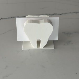 3D Printed Tooth Business Card Holder Dentist Dental Hygienist Tooth Fairy Orthodontics image 3