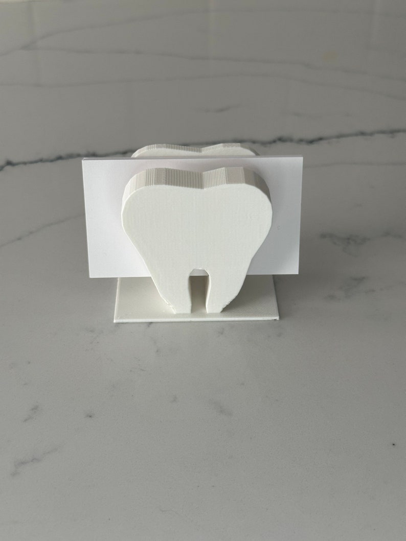 3D Printed Tooth Business Card Holder Dentist Dental Hygienist Tooth Fairy Orthodontics image 3
