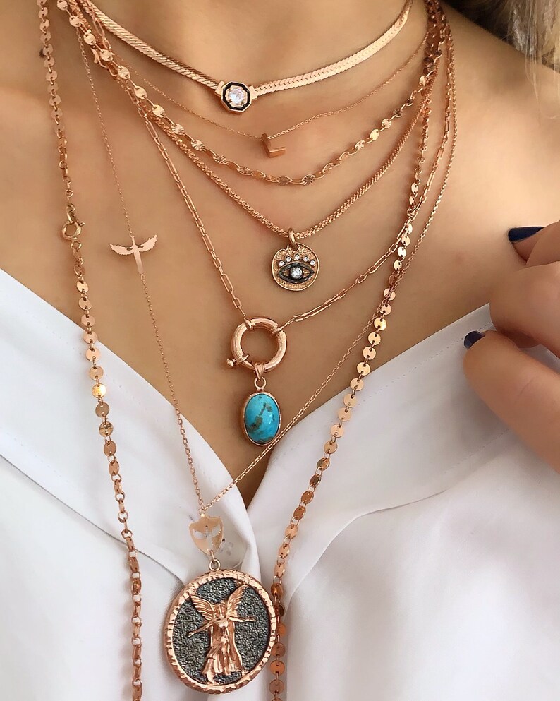Baguette Gemstone Choker Singapore Chain Choker Necklace 925 Solid Sterling Silver 14K Gold Vermeil Layering Necklace Herringbone Chain