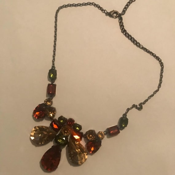 Chunky statement Necklace multiple Color acrylic - image 1