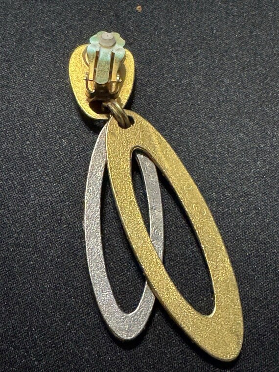 Bob House Signed Double Loop Drop W/ Elongated Ov… - image 3