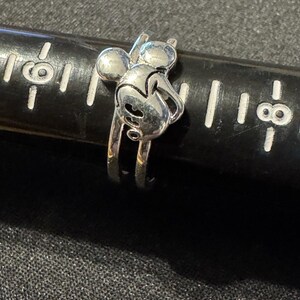 Anillo de Mickey Mouse de Disney en plata de ley 925, talla 7 imagen 2