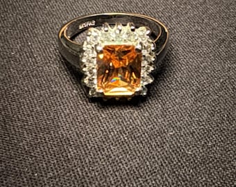 925 Sterling Silver FAS Tourmaline Ring Size 7