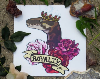 Ball Python Original Art Print | Royalty | 8x8" Square!