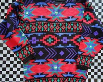 Vintage 90s teal ramie sweater by Croquet