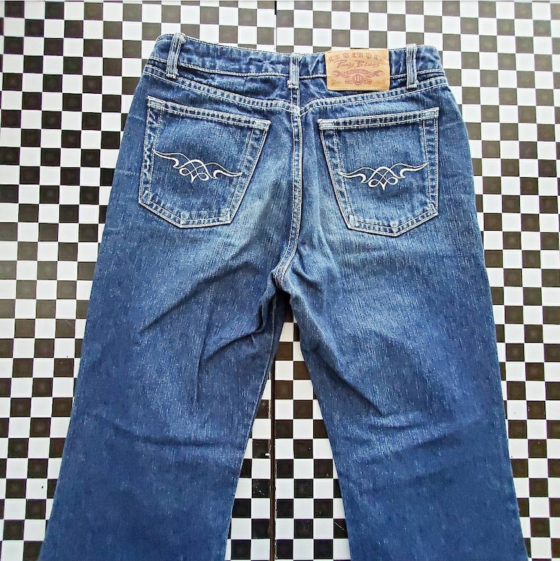 Vintage 90/'s Y2K Bell Bottom Jeans By Paris Blues Sz 9