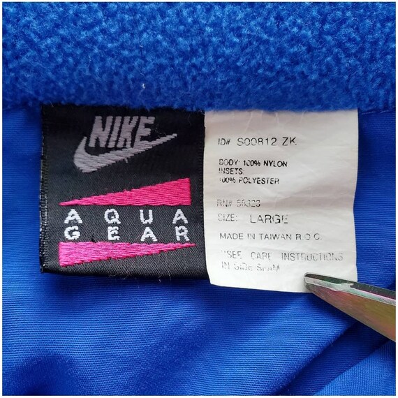 VTG 90's Nike Aqua Gear Windbreaker Jacket Sz Lar… - image 5