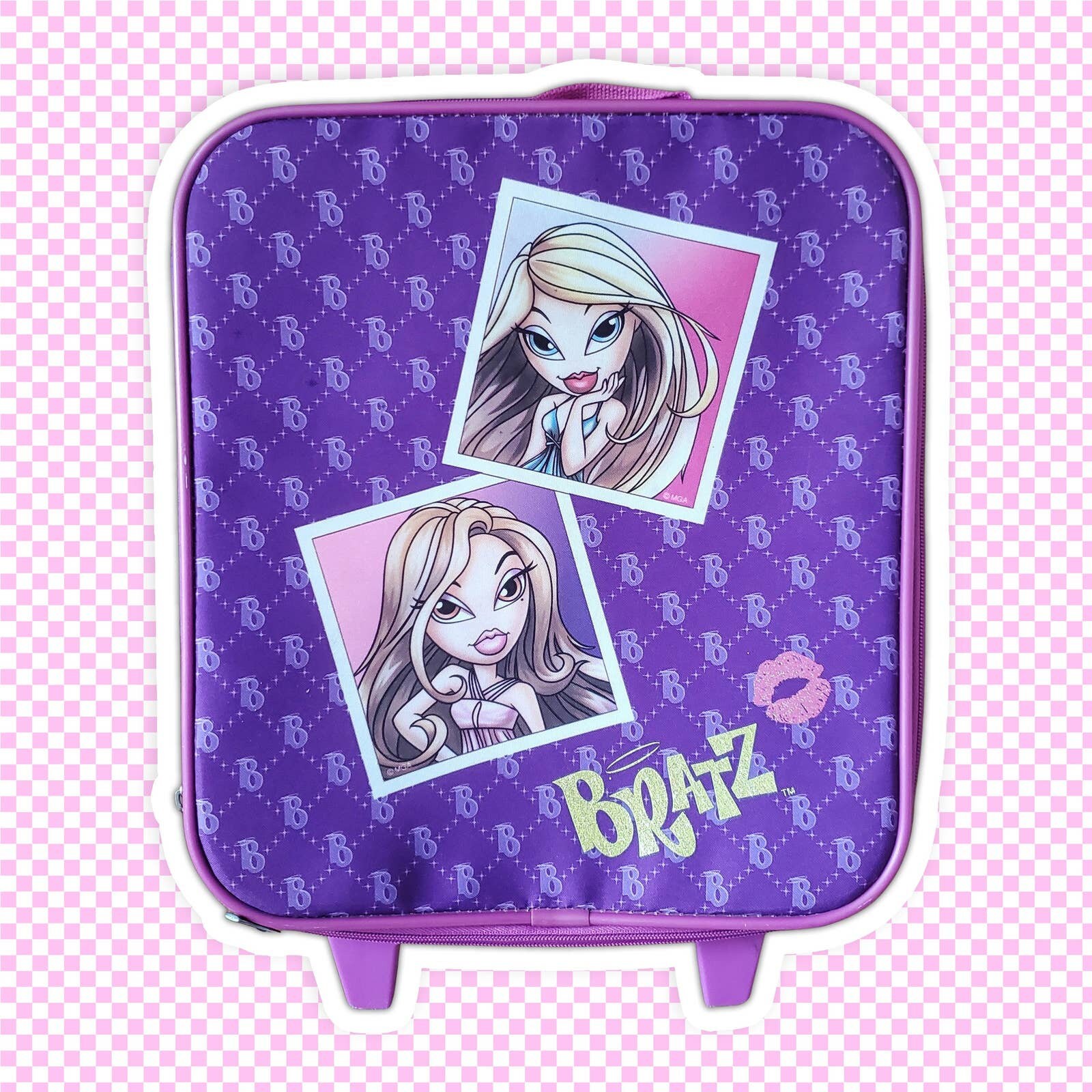 Bratz Backpack School With Extra Phone Holder 16in Purple Denim Y2K