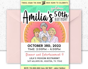 Golden Girls Themed Custom Invitation Digital Download