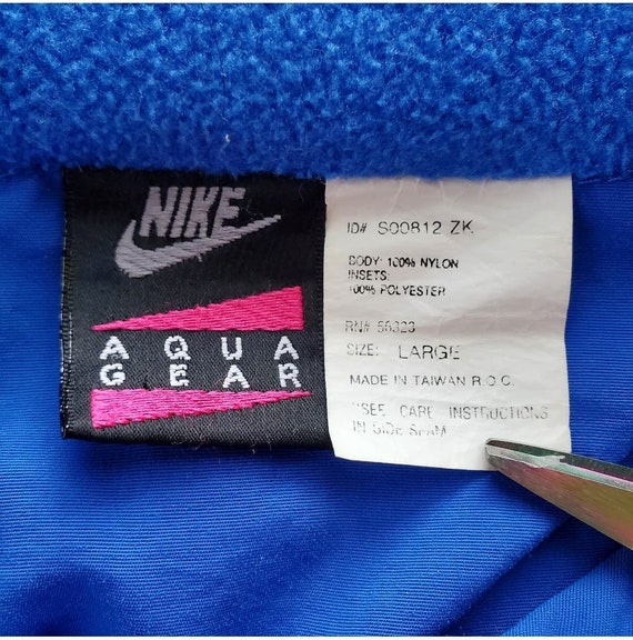 VTG 90's Nike Aqua Gear Windbreaker Jacket Sz Lar… - image 3