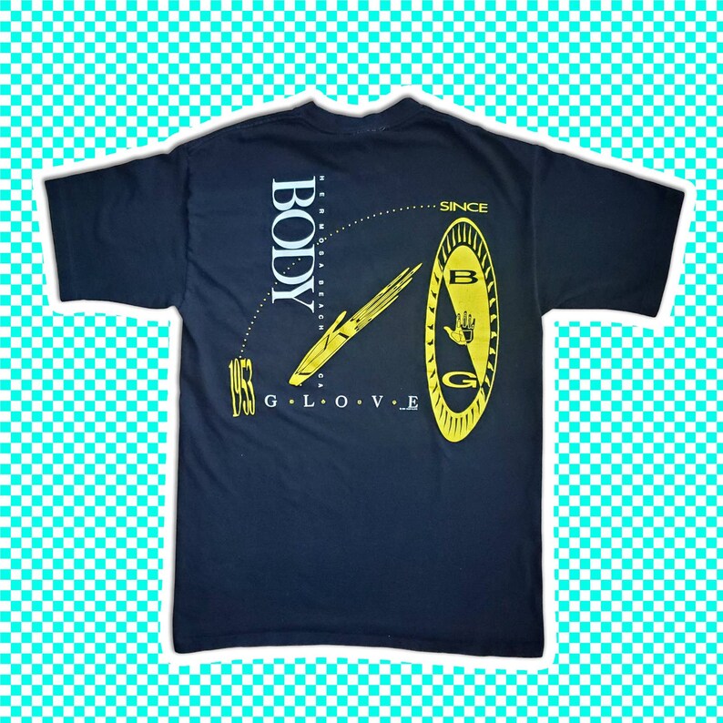 VTG 1991 Body Glove Surf Wear T Shirt Sz L Single Stitch