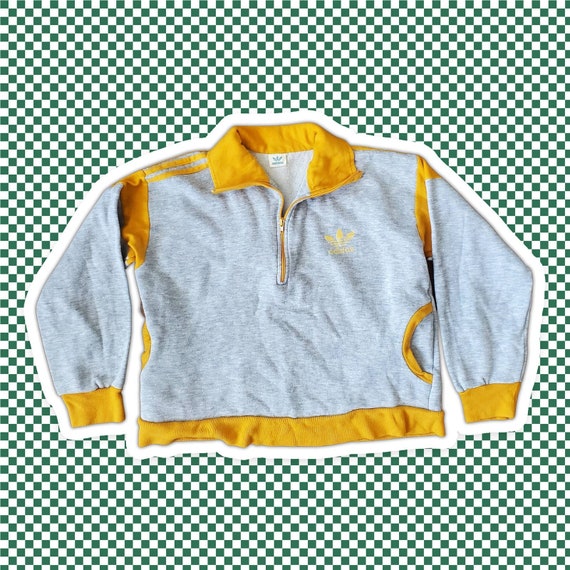80's 90's vintage adidas sweat half zip