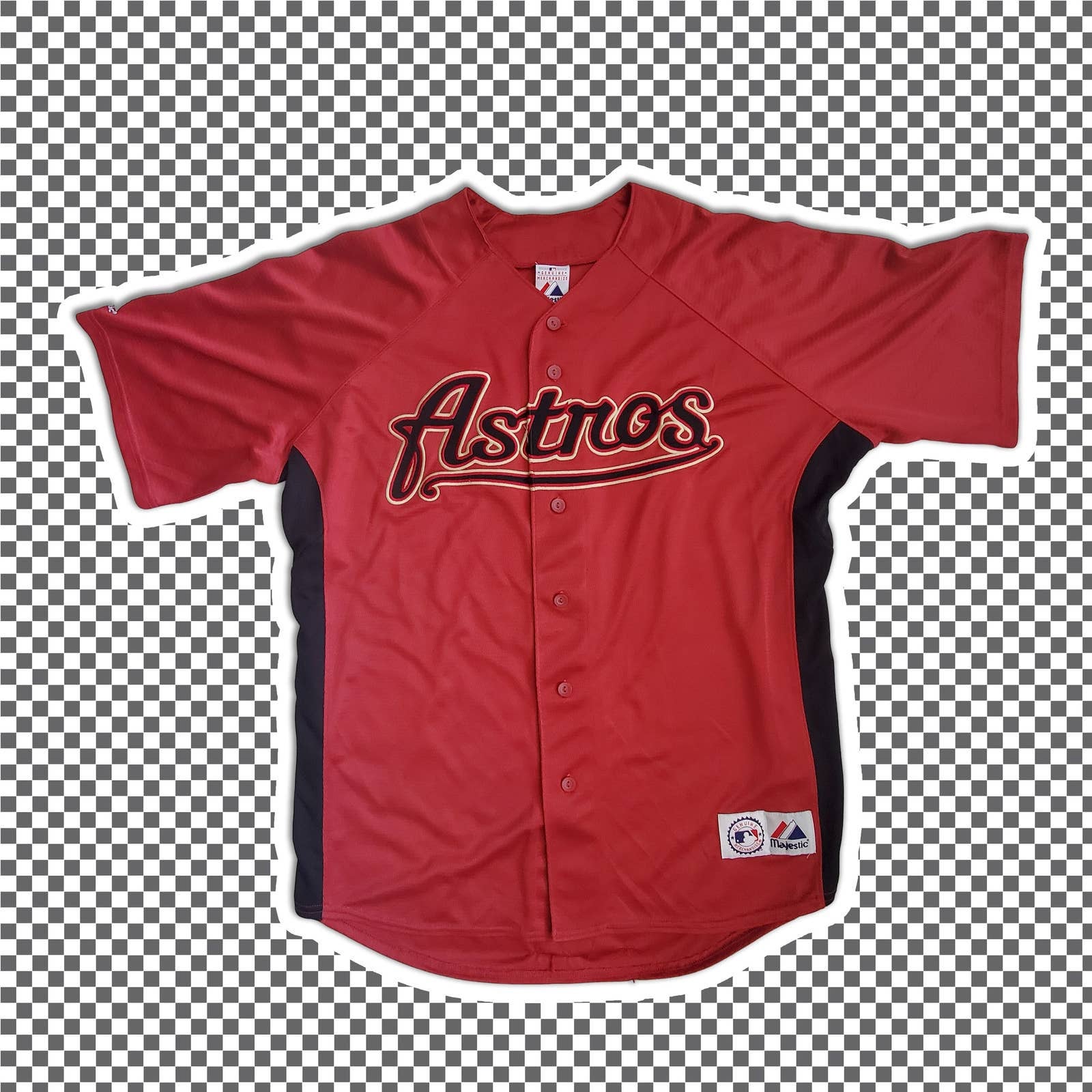 VTG Early Y2k Houston Astros Burgundy Jersey by Majestic Sz XL