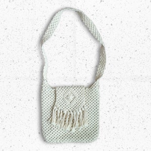 VTG Early Y2k Rope Crochet Over The Shoulder Bag by No Boundaries