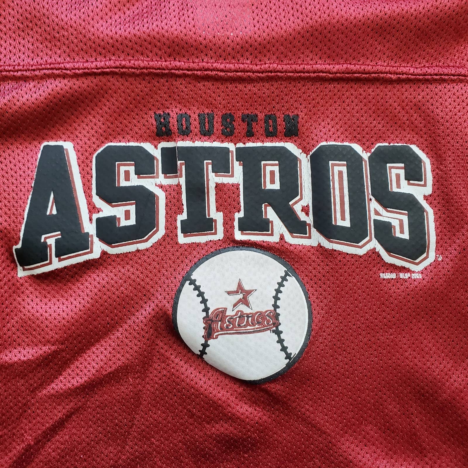 VTG 2000 Houston Astros Burgundy Logo MLB Kids Jersey Mesh 