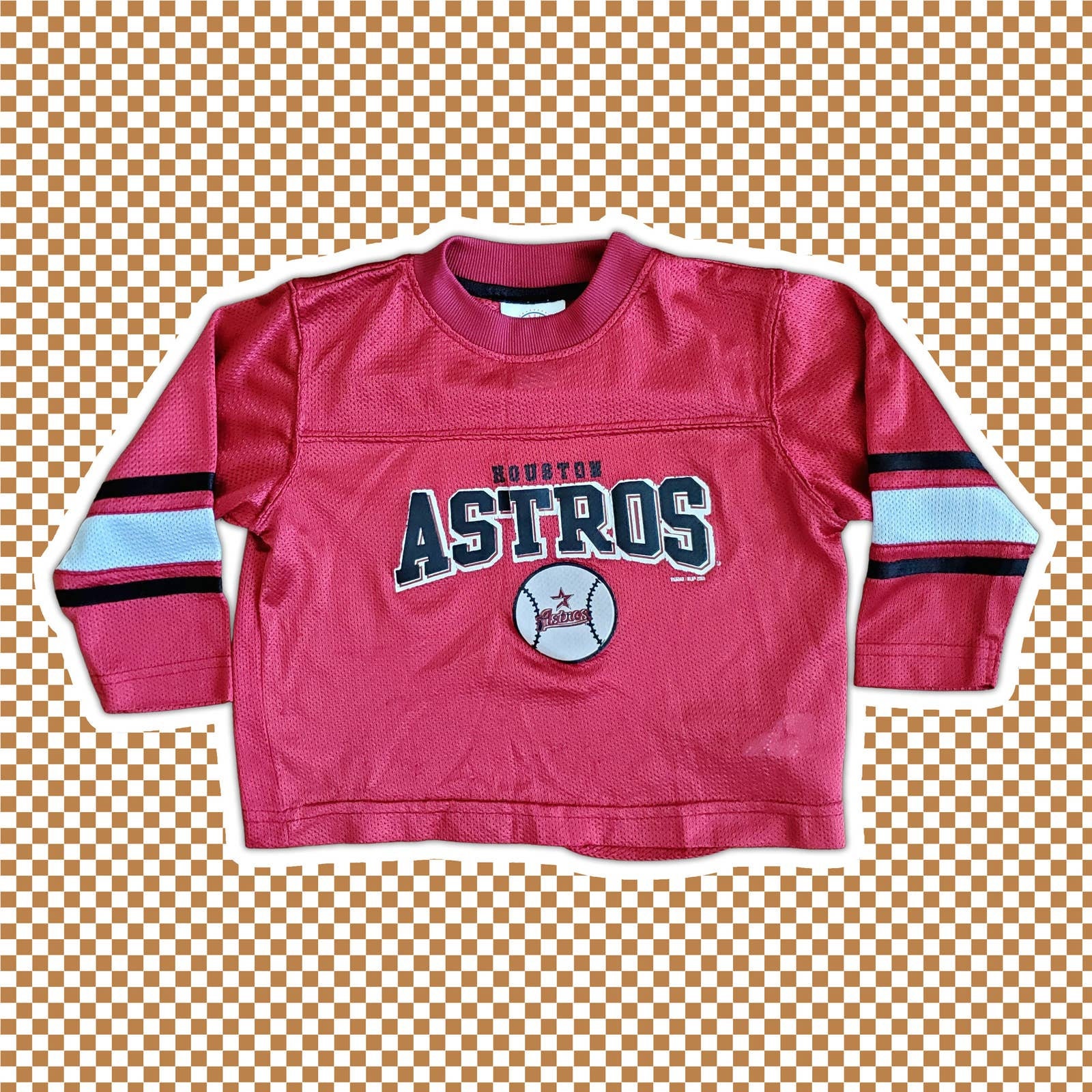 VTG 2000 Houston Astros Burgundy Logo MLB Kids Jersey Mesh 