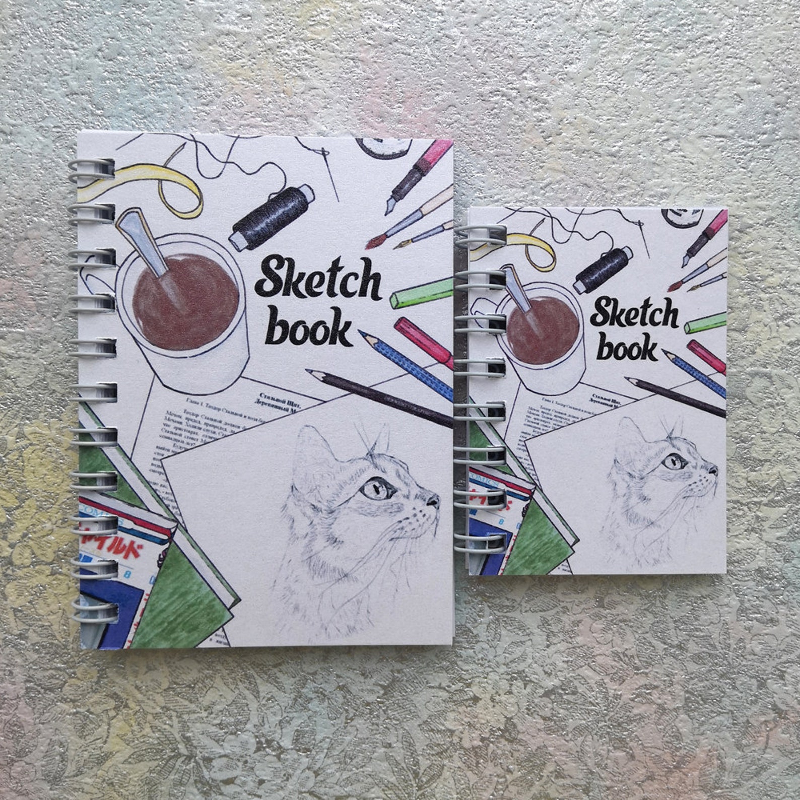 Miniature sketchbook pearl cover scale 1/4 or 1/3 Etsy