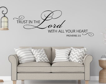 Bible Wall Art Decals for Walls Wall Stickers Psalm 12:6 Bible Verse Wall Decal