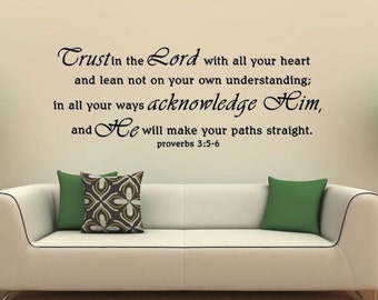 Bible Wall Art Decals for Walls Wall Stickers Psalm 12:6 Bible Verse Wall Decal