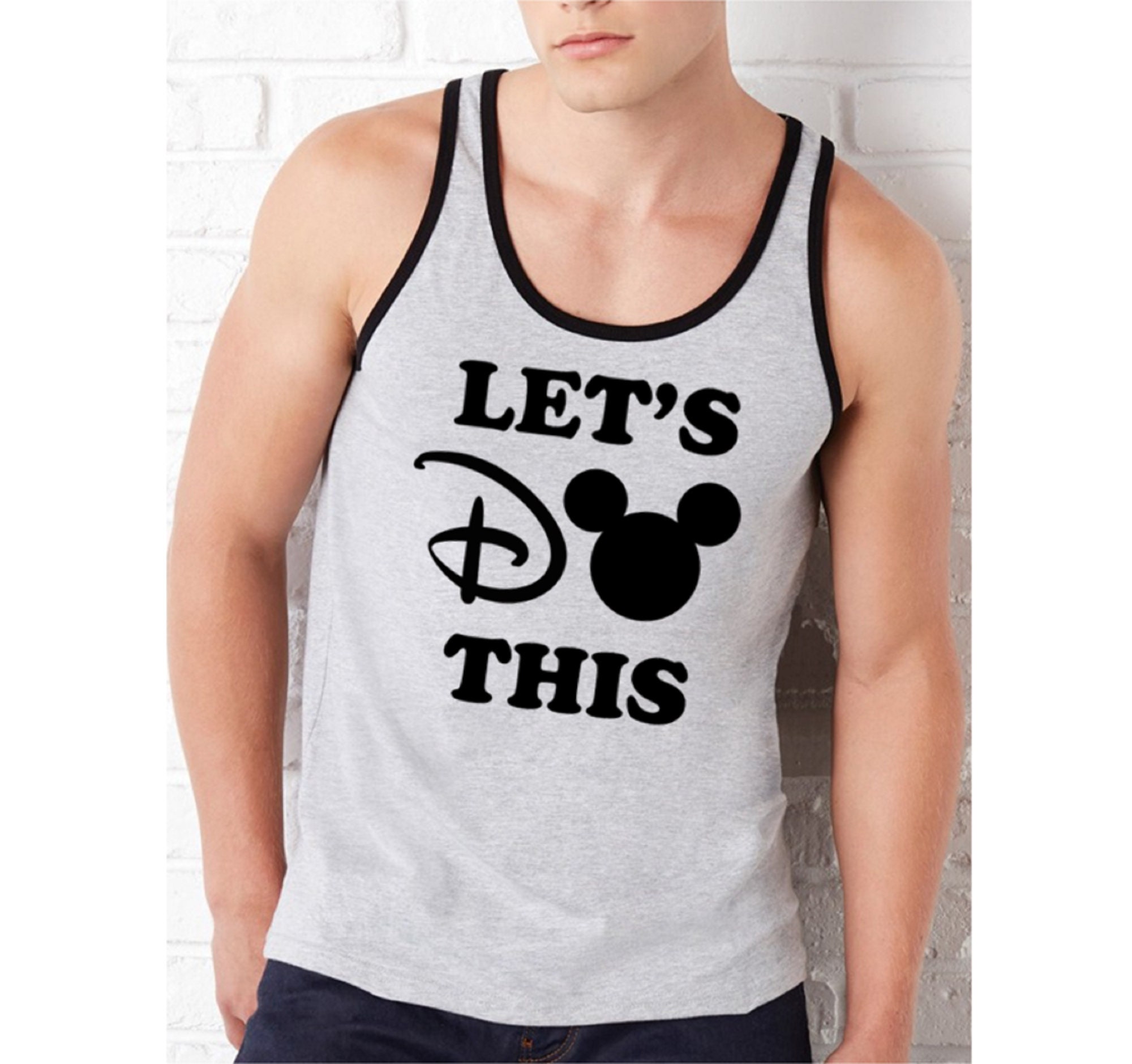 Disney Tank Top / Mens Disney Tank Top / Mickey Mouse Tank Top Etsy
