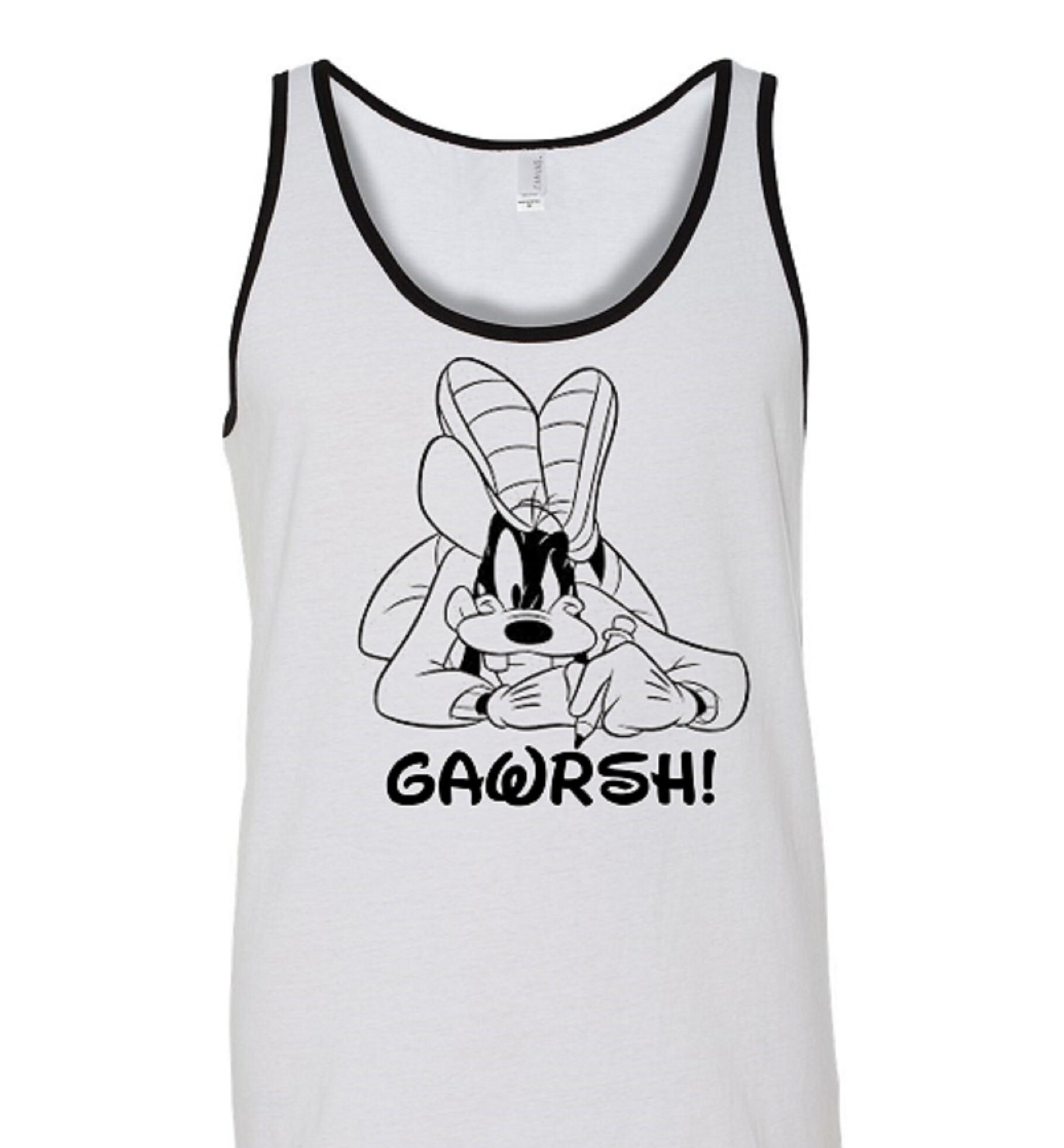 Disney Tank Top / Mens Disney Tank Top / Goofy Tank Top / Etsy