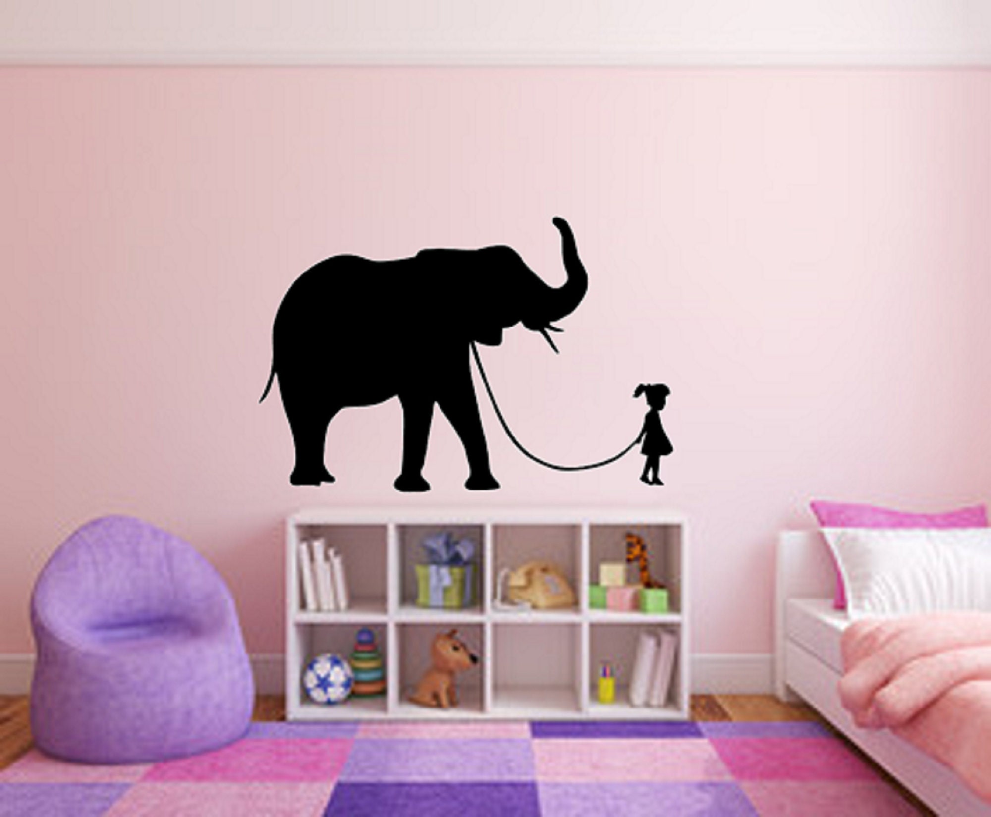 Elefante pared calcomanía / elefante pared decoración / | Etsy