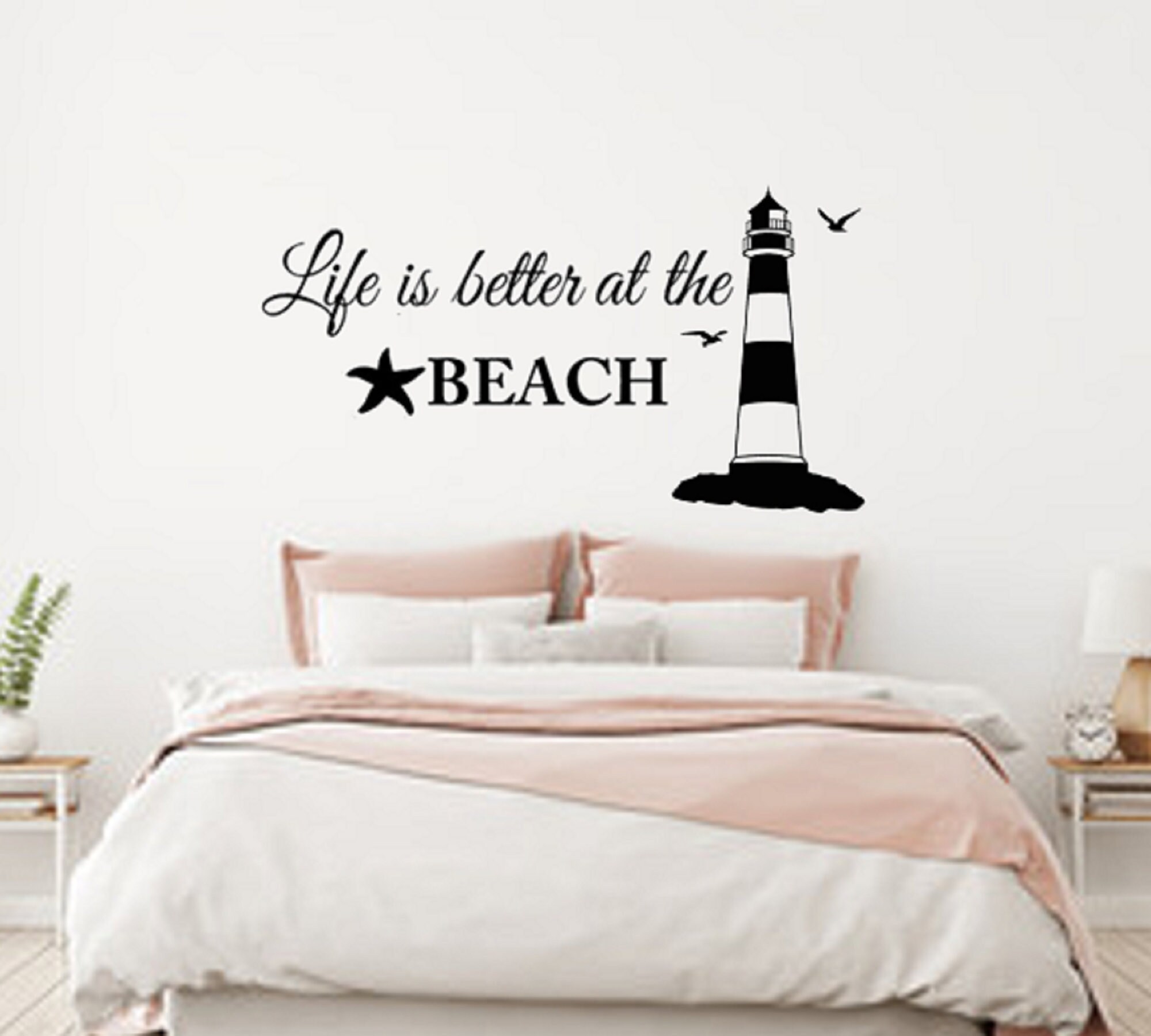 Beach Decal / Beach Wall Decal / Beach House Decal / Living Etsy