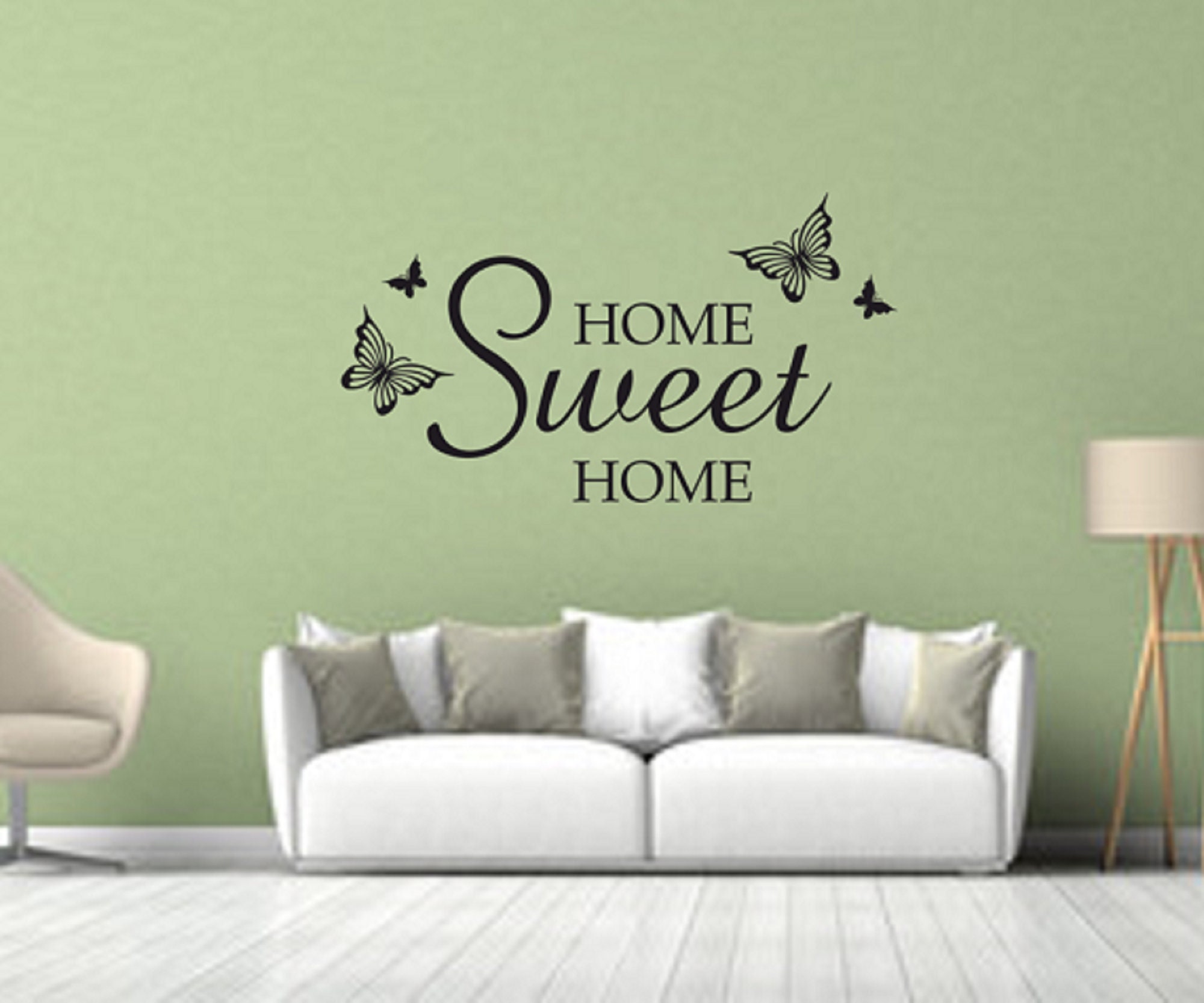 Home Sweet Home Wall Decal / Living Room Decal / Home Decor / Etsy