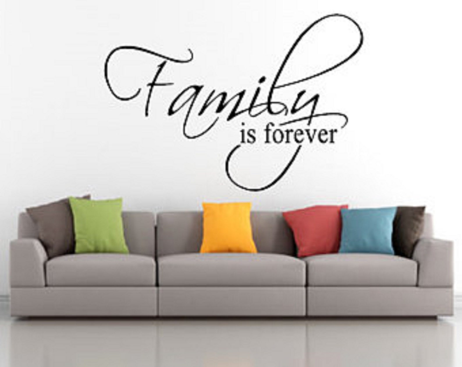 Family is Forever Wall Decal / Living Room Decal / Family Etsy