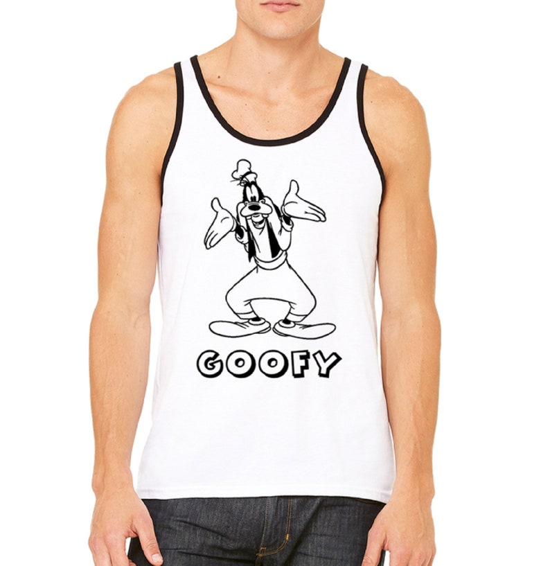 Disney Tank Top / Mens Disney Tank Top / Goofy Tank Top / Etsy