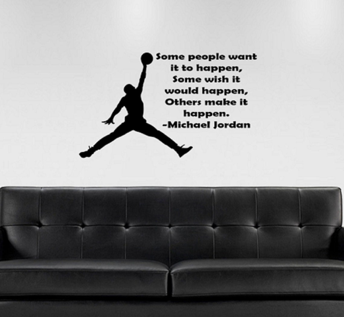 Jordan Decal / Michael Jordan Decal / Jordan Wall Decal / Etsy