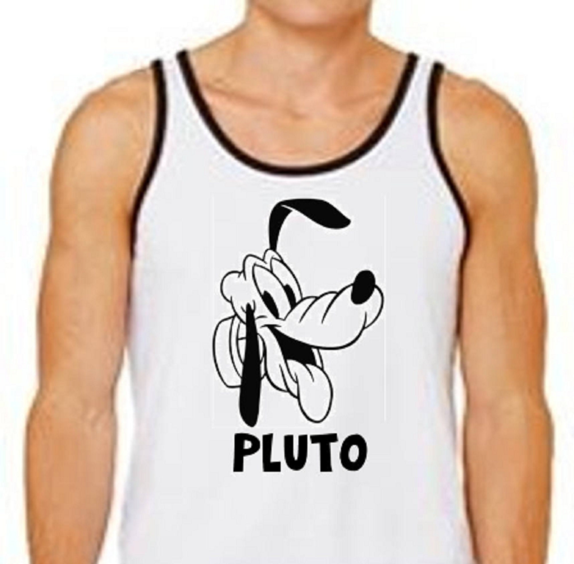 Disney Tank Top / Mens Disney Tank Top / Pluto Tank Top / Etsy