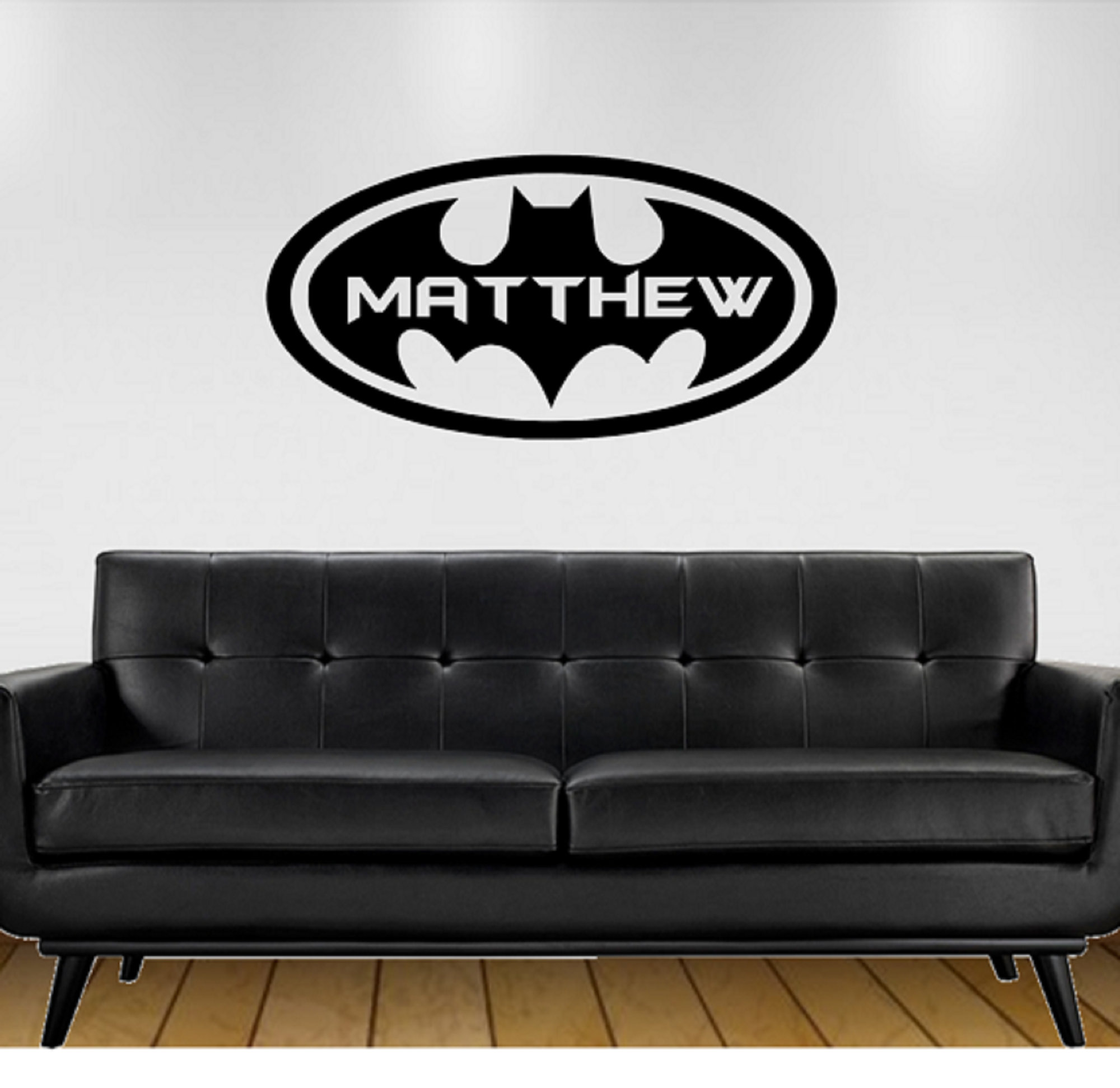 Batman Wall Decal / Batman Name Decal / Batman Decal with Etsy