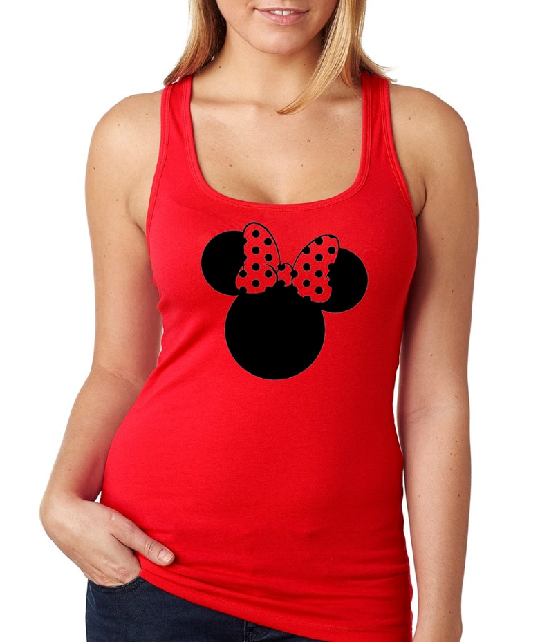 Disney Tank Top / Womens Disney Tank Top / Minnie Mouse Tank Etsy