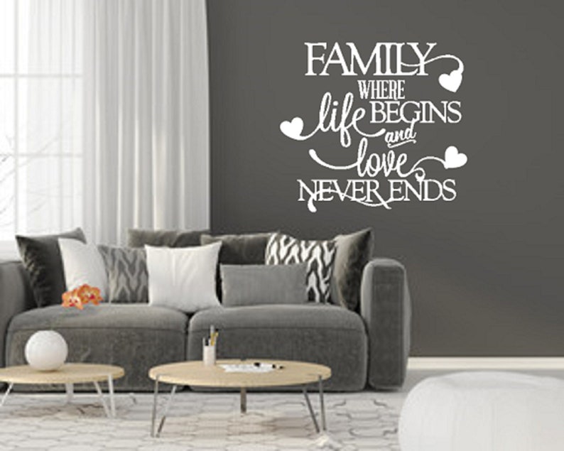 Family Wall Decal / Living Room Decal / Family Decor / Dining Etsy