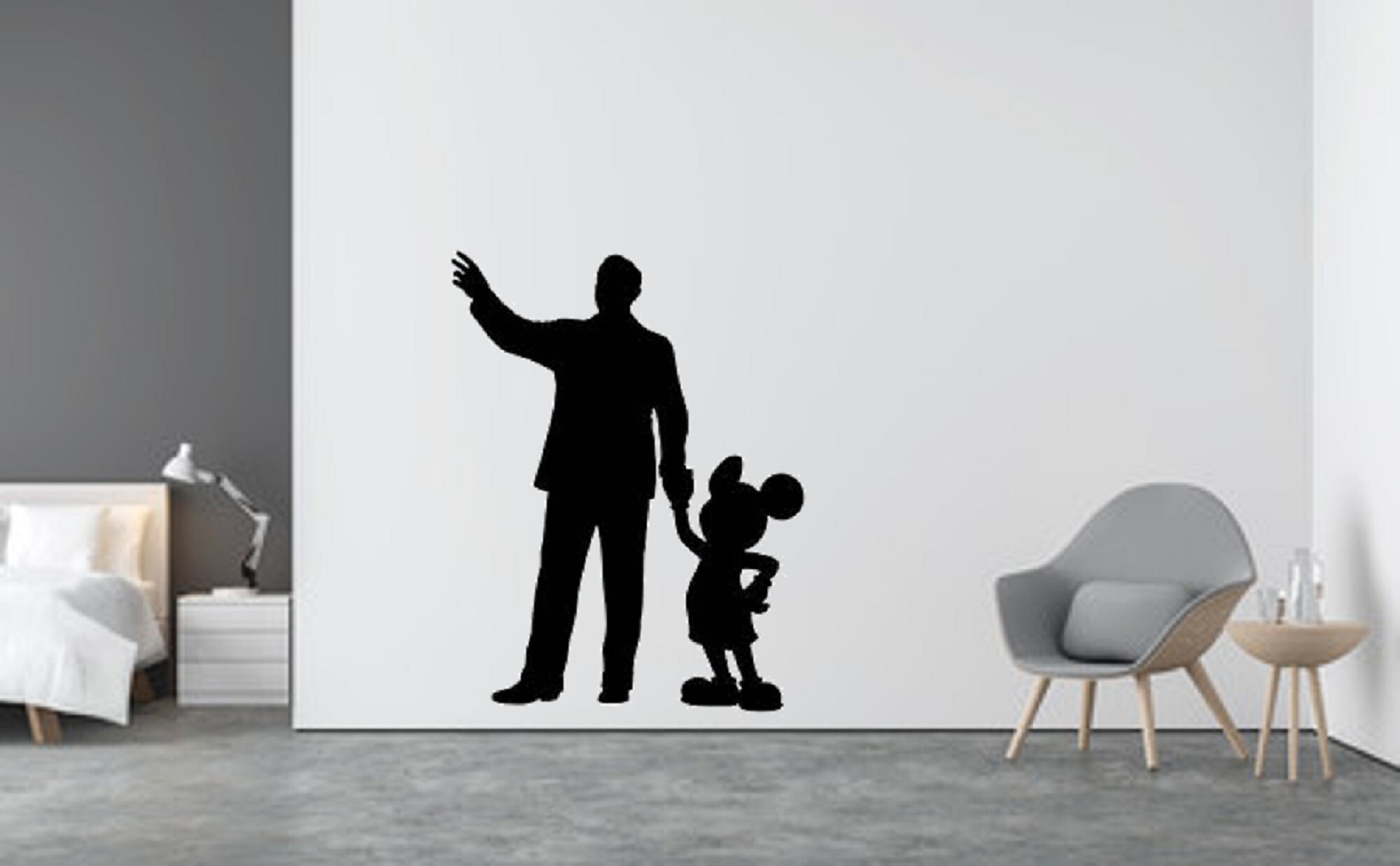 Disney Decal / Mickey Mouse Decal / Walt Disney Wall Decal / Etsy